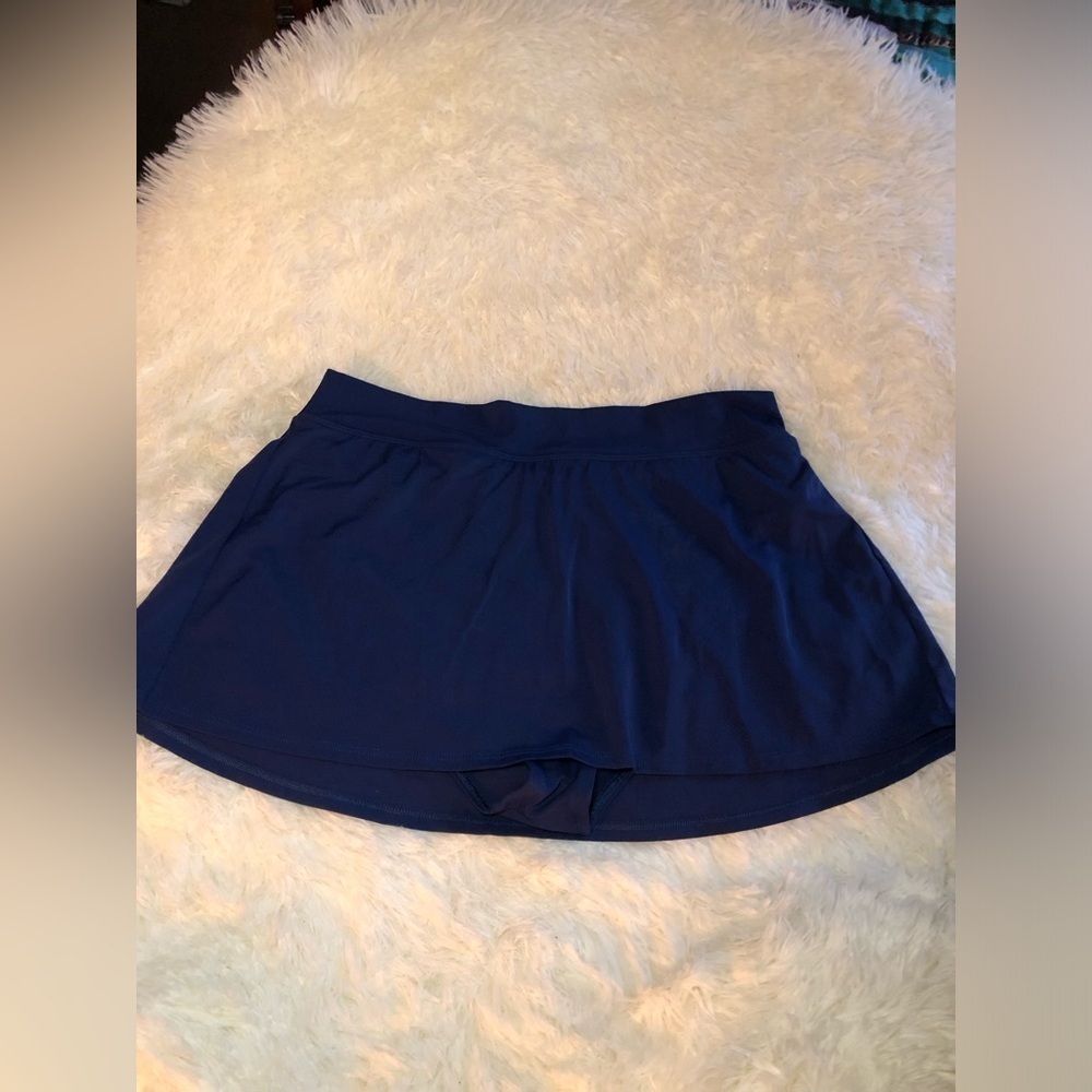VENUS Blue Swim Skorts with Flared Skirt Overlay sizes 8 16 and 10 NWOT - Picture 5 of 13